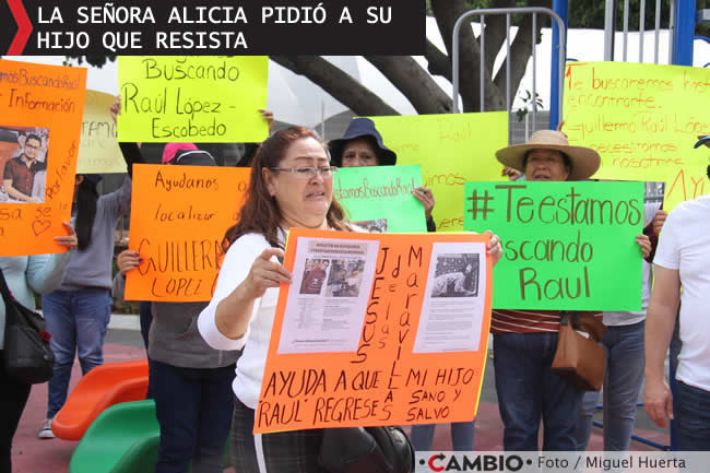 manifestacion exigir localizacion guillermo lopez escobedo madre alicia