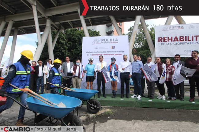 gobierno sergio salomon inicia rehabilitacion ciclopista hermanos serdan duracion