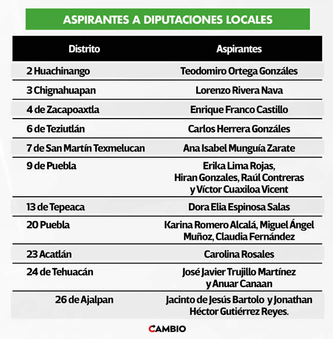 aspirantes diputaciones locales pri puebla