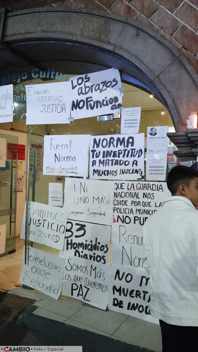 marchan texmeluquenses contra norma layon inseguridad