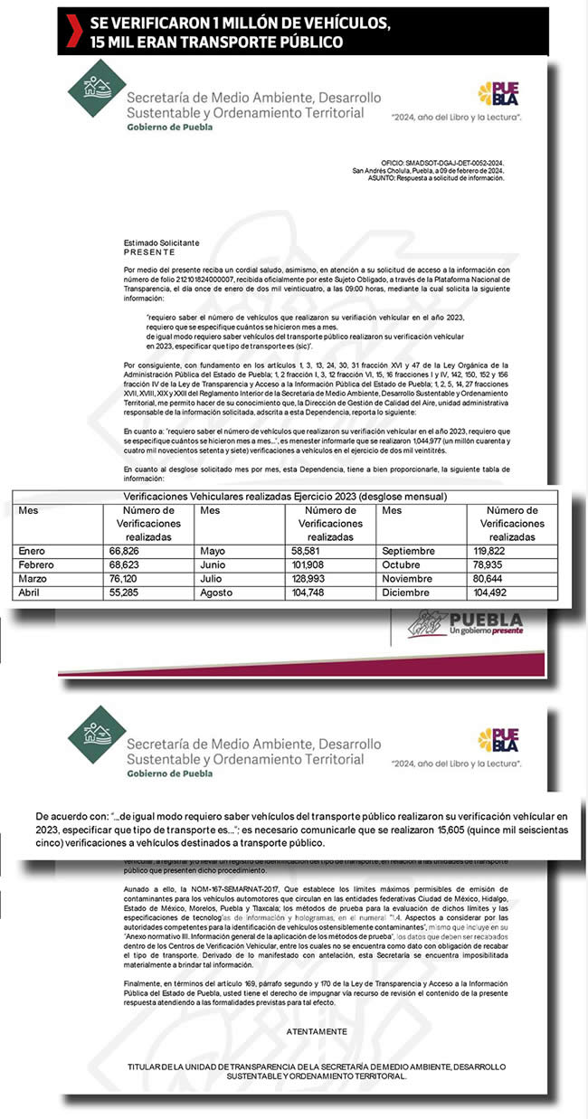 oficio verificacion total vehiculos y transporte publico