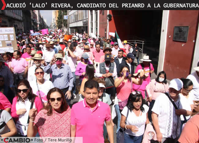 marcha por la democracia en puebla lalo rivera