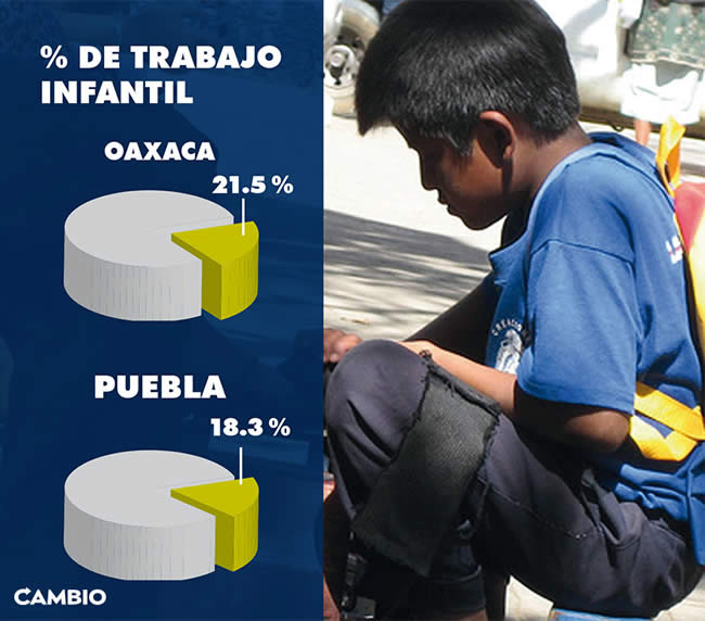 porcentaje trabajo infantil en mexico
