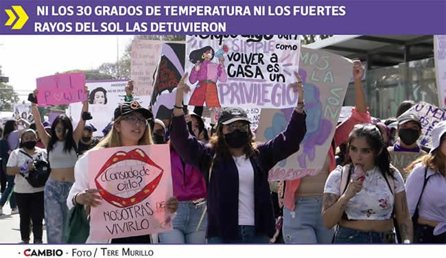 marea feminista inunda calles puebla jornada historica temperatura
