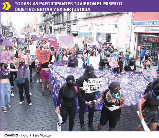 marea feminista inunda calles puebla jornada historica participaciones
