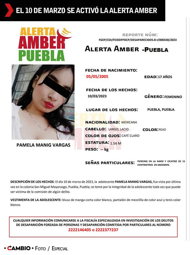 desaparicion feminicidio pamela manig alerta amber