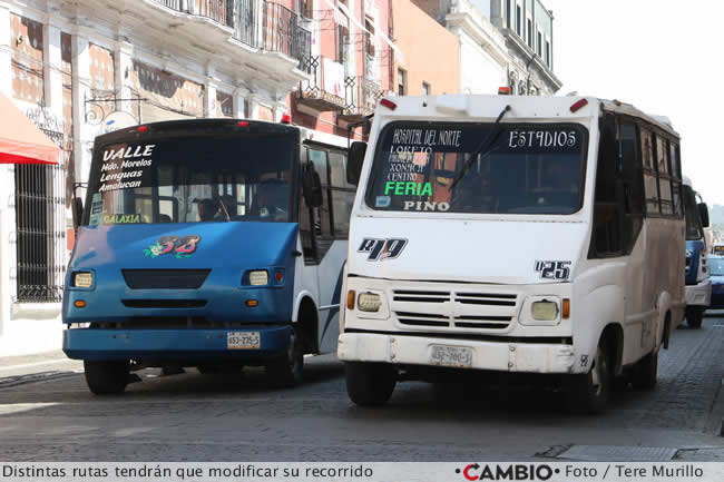 rutas transporte publico tienen que modificar recorrido obras