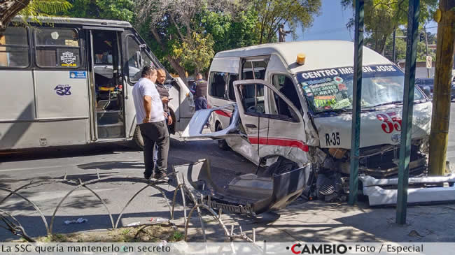 escolta consuelo cruz choca dos rutas transporte publico 