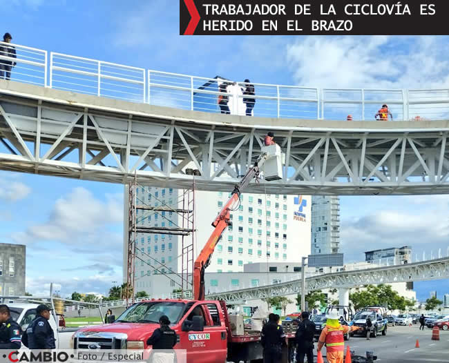 via atlixcayotl inseguridad trabajador ciclovia herido