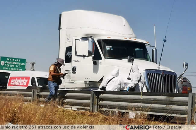 puebla registra siete atracos diarios contra transportistas 2023 violencia