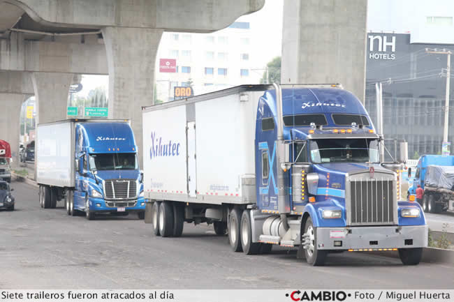 puebla registra siete atracos diarios contra transportistas 2023