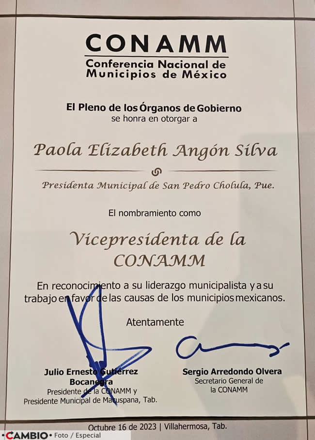 nombramiento paola angon vicepresidenta conamm