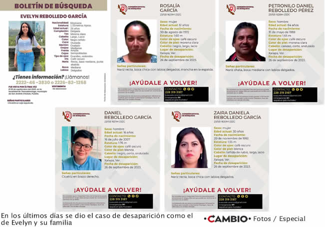 caso desaparicion evelyn rebolledo familia