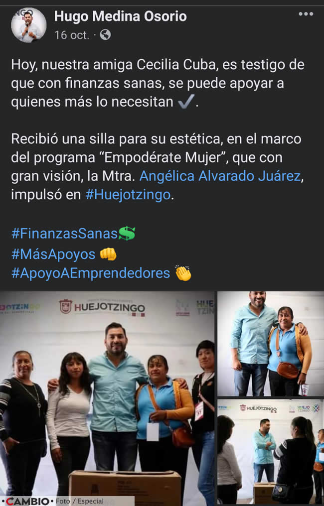 hugo medina osorio promocion alcaldia huejotzingo