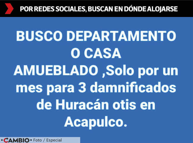 exodo acapulquenios puebla devastacion otis refugio busqueda redes sociales