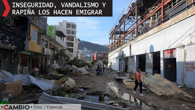 exodo acapulquenios puebla devastacion otis vandalismo delincuencia