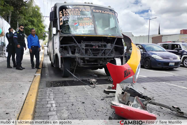 muertes heridos por acidente vial puebla percances 