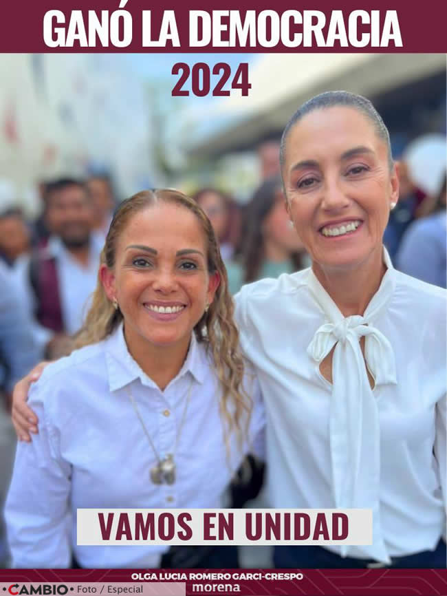 claudia sheinbaum con olga romero