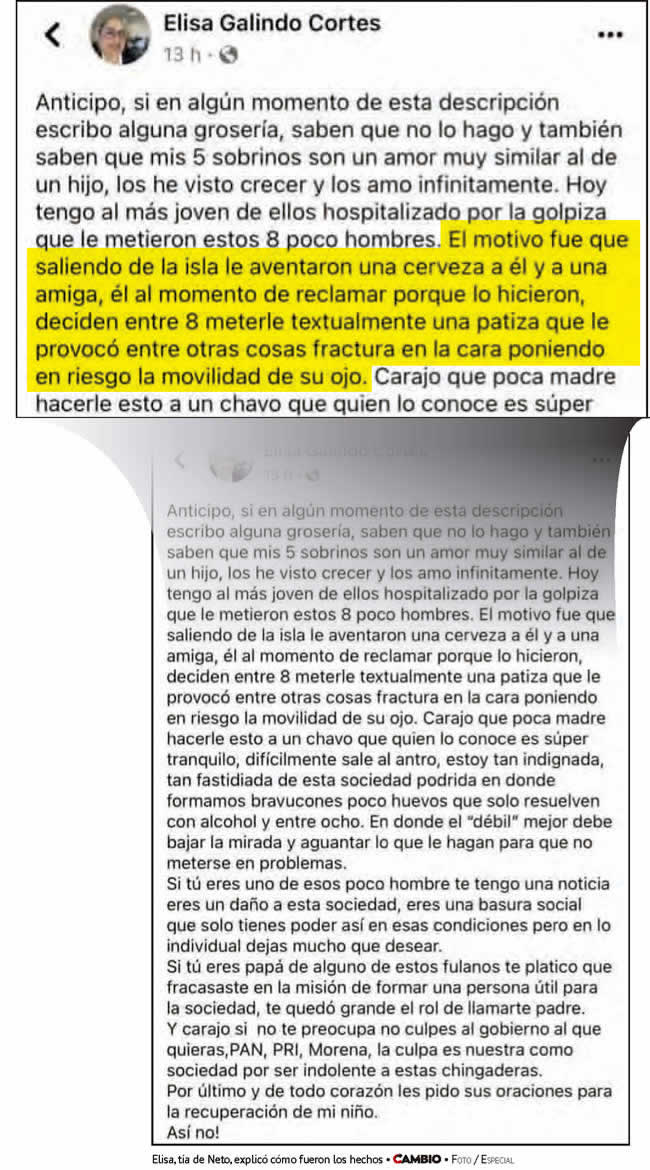 publicacion facebook elisa tia neto
