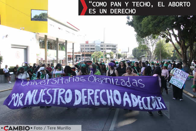 manifestacion puebla 28s despenalizacion aborto lema