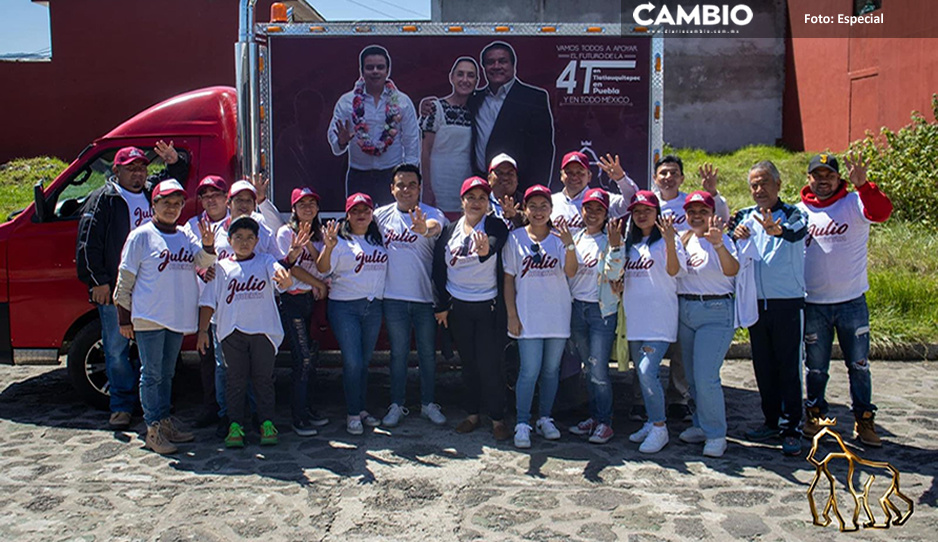 Utilizan a estudiantes del TECNM de Tlatlauquitepec para promover a Julio Huerta (FOTOS)
