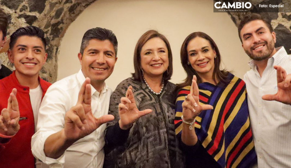 Xóchitl Gálvez se reúne con Lalo Rivera y militantes del PRIANRD en Puebla