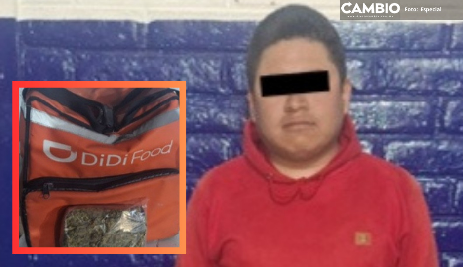 ¡Dealer food! Detienen a supuesto repartidor de Didi con envoltorio de marihuana