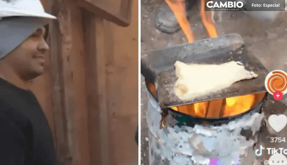 &quot;Milanesa a la pala&quot; así preparan los albañiles este delicioso platillo (VIDEO)