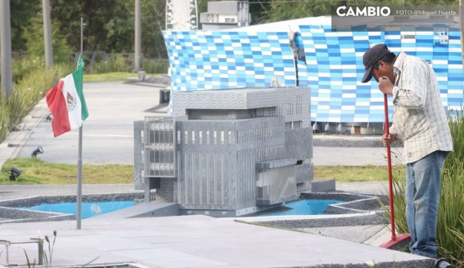 Avanzan trabajos de restauración de las maquetas y áreas del parque Paseo de los Gigantes (VIDEO)
