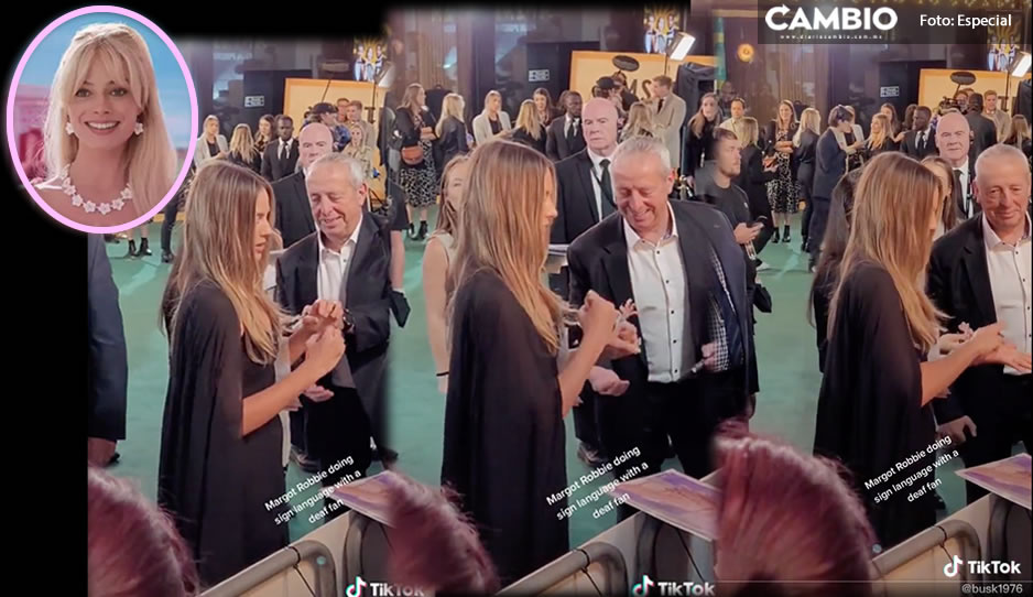 ¡Simplemente perfecta! Margot Robbie usa lenguaje de señas en una firma de autógrafos (VIDEO)
