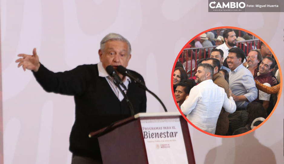 Funcionarios y diputados acompañan a AMLO durante su visita a Tepeaca (VIDEO)