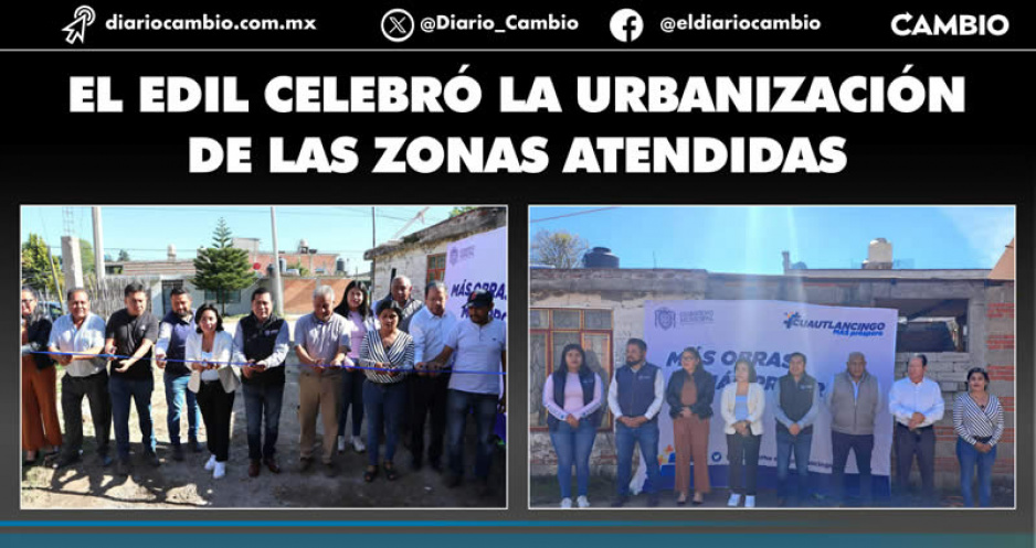 Filomeno Sarmiento da banderazo a red de drenaje en tres comunidades y cabecera de Cuautlancingo