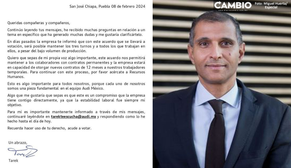 AUDI lanza ultimátum a los trabajadores a horas de la votación