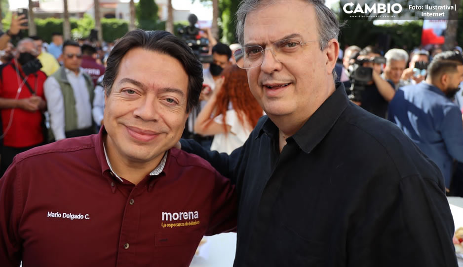 Marcelo Ebrard y Mario Delgado se reúnen para afinar detalles de encuesta de Morena