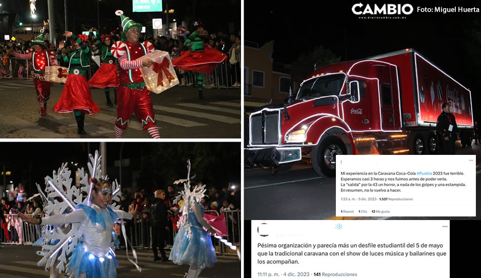 Poblanos explotan vs Caravana de Coca-Cola por dejarlos sin transporte: “pésima organización”