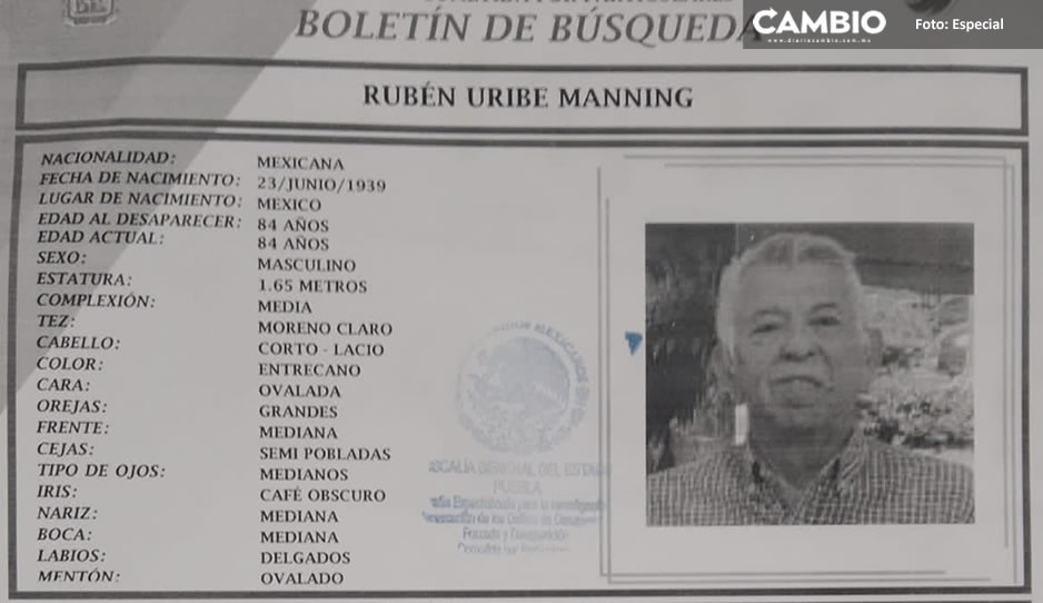¡Su familia teme por su vida! Don Rubén lleva tres días desaparecido en Valle Dorado