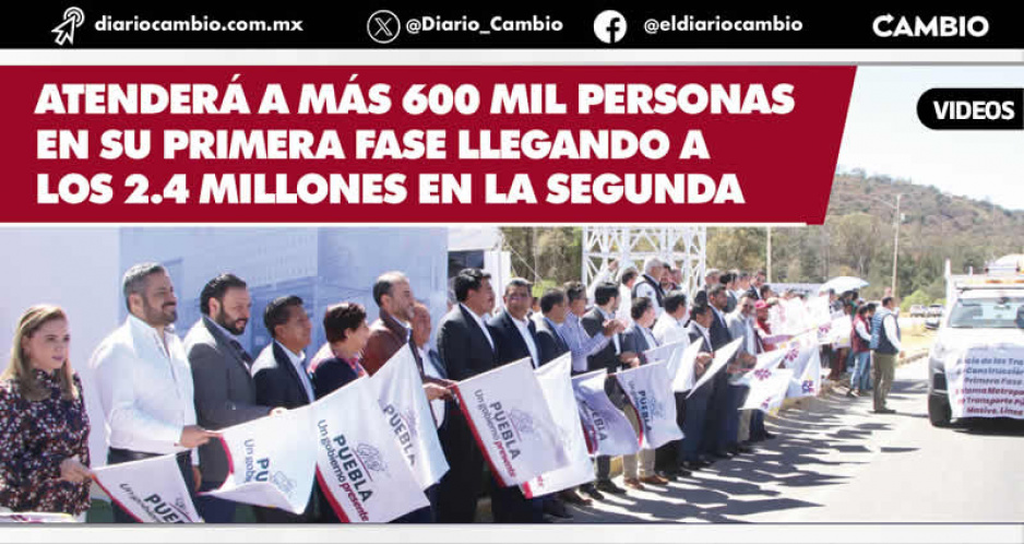 Sergio Salomón pone en marcha construcción de la Línea Metropolitana; tendrá 43 paraderos