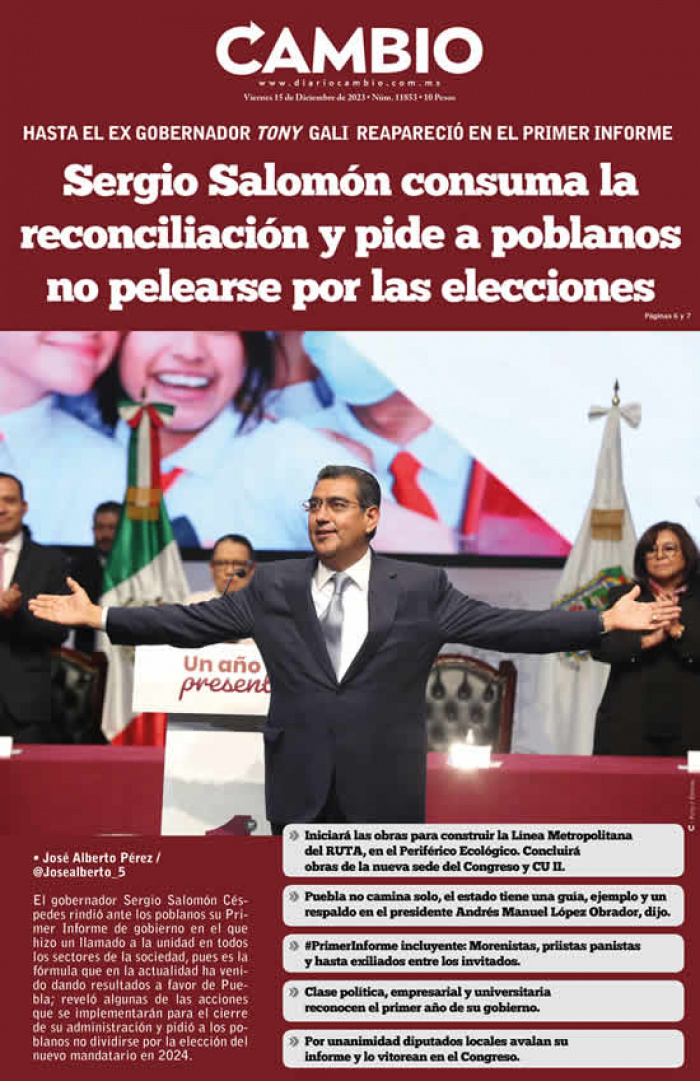 Sergio Salomón consuma la reconciliación y pide a poblanos no pelearse por las elecciones