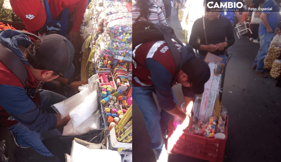 ¡Adiós cuetes! Decomisan 15.5 kilos de pirotecnia en Atlixco