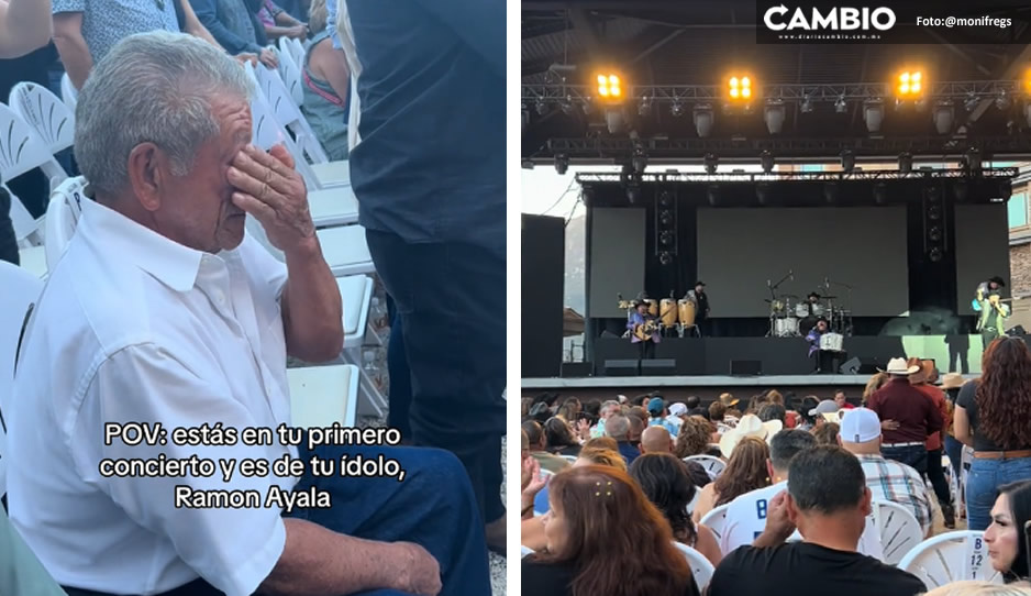 ¡Qué tierno! Abuelito rompe en lágrimas en su primer concierto de Ramón Ayala
