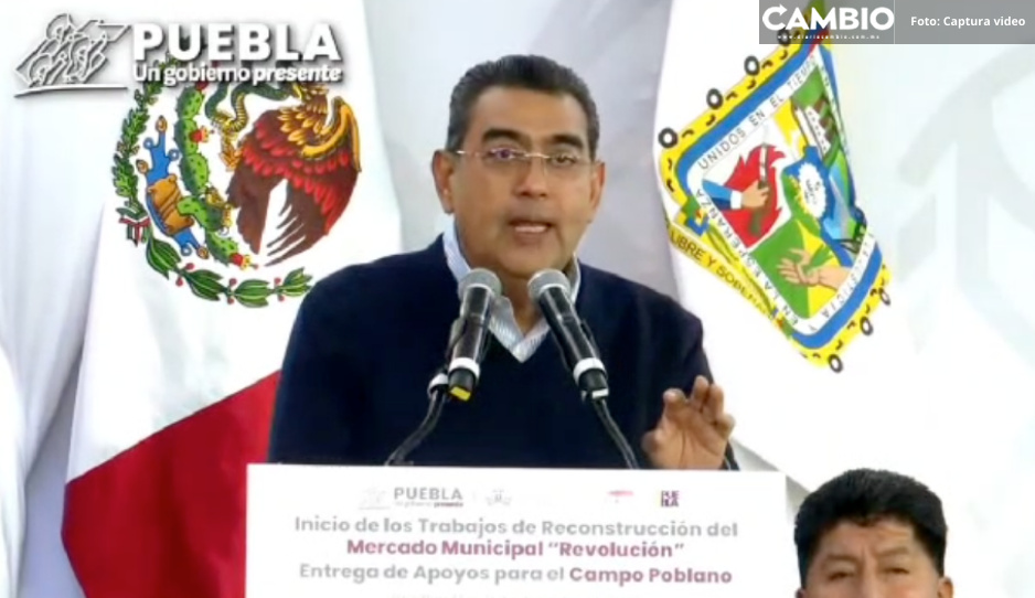 Encabeza Sergio Salomón arranque de reconstrucción del mercado “Revolución” de Zacatlán (VIDEO)