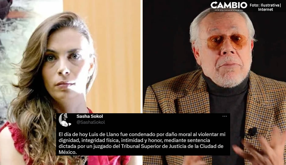 ¡Se logró! Sasha Sokol consigue que Luis de Llano sea condenado por daño moral
