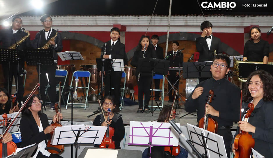 Realizan concierto de la Orquesta Sinfónica Infantil y Juvenil de Cuautlancingo en Parque Mágico