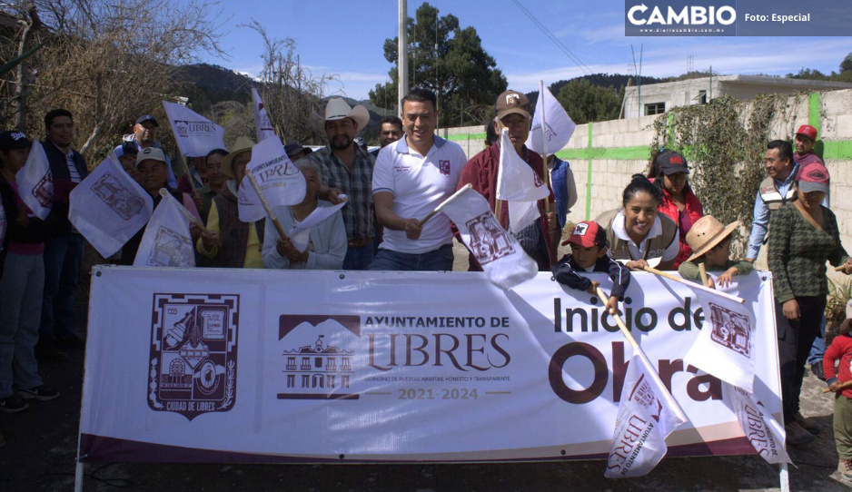 Armando Ruiz arranca adoquinamiento del acceso a La Cañada en Libres