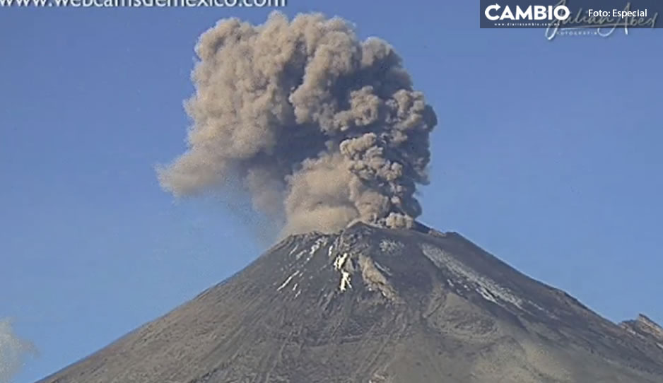 ¡Bienvenido noviembre! Volcán Popocatépetl amanece con fuerte explosión (VIDEO)