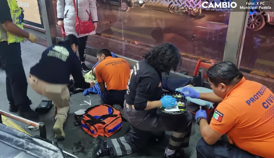 ¡Qué susto! Lo sorprende infarto en estación del RUTA Línea 2