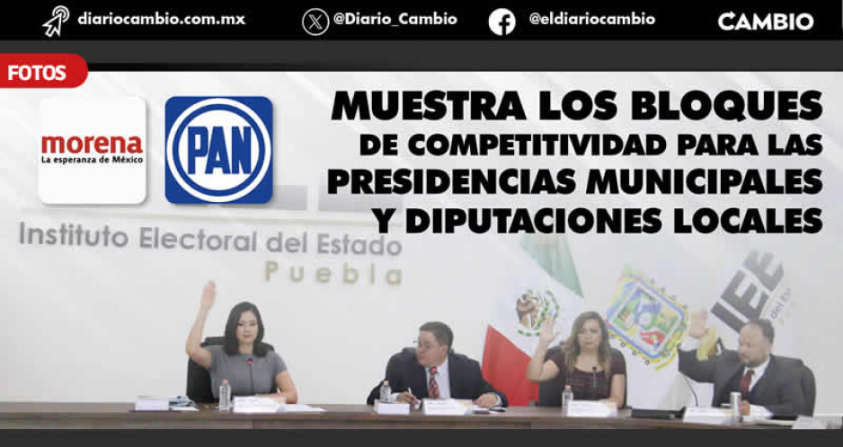 IEE avala bloque de competitividad para que partidos definan candidatos en Puebla