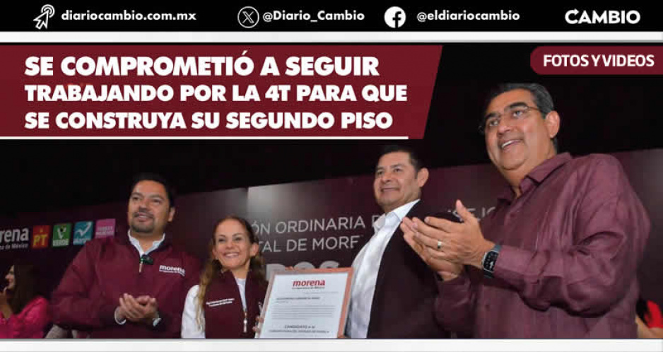 Con el aval de SS, Consejo Estatal de Morena entrega constancia de candidato a Armenta