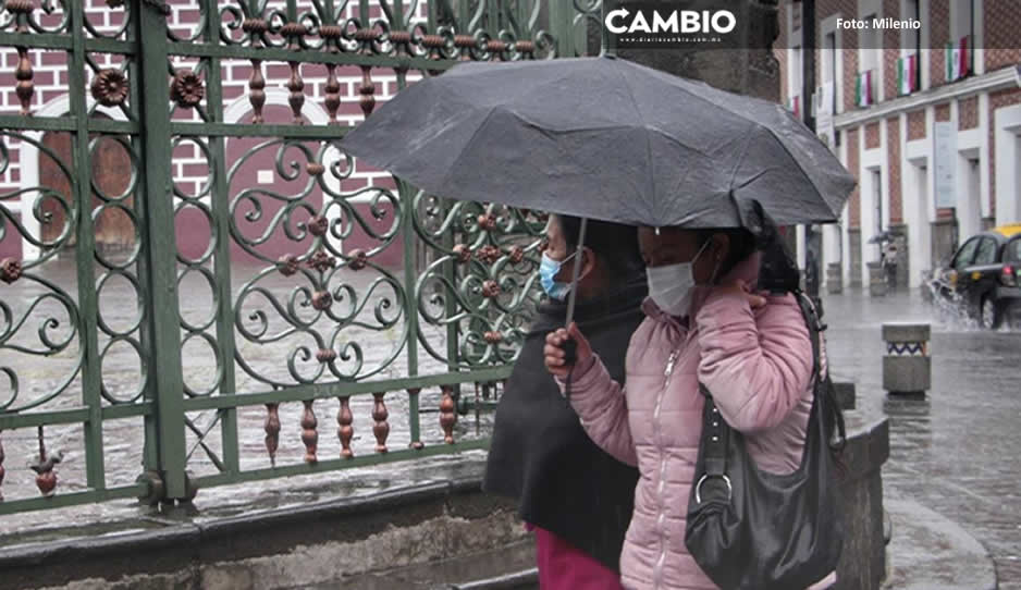 ¡Saca el paraguas! Frente frío 13 traerá fuertes lluvias y heladas en Puebla