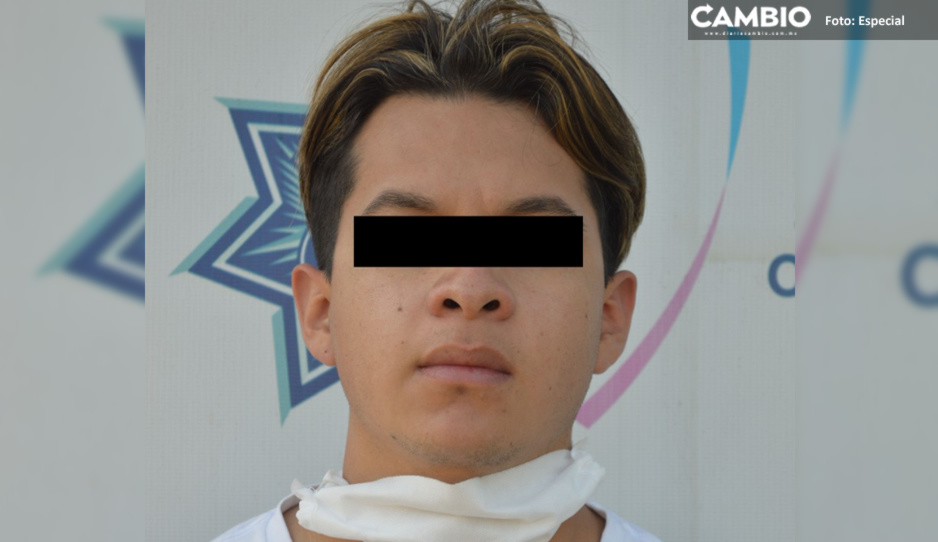 Detienen a Alberto de 19 años, miembro de Los Chicopanes, banda dedicada al robo de autopartes en Puebla